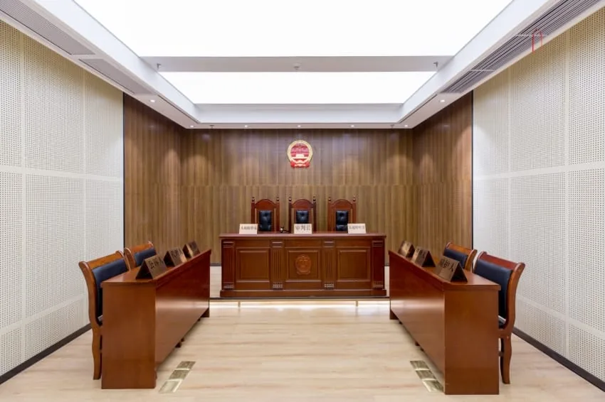 Moot court and professional training space at Guangdong Zhuojian Law Firm